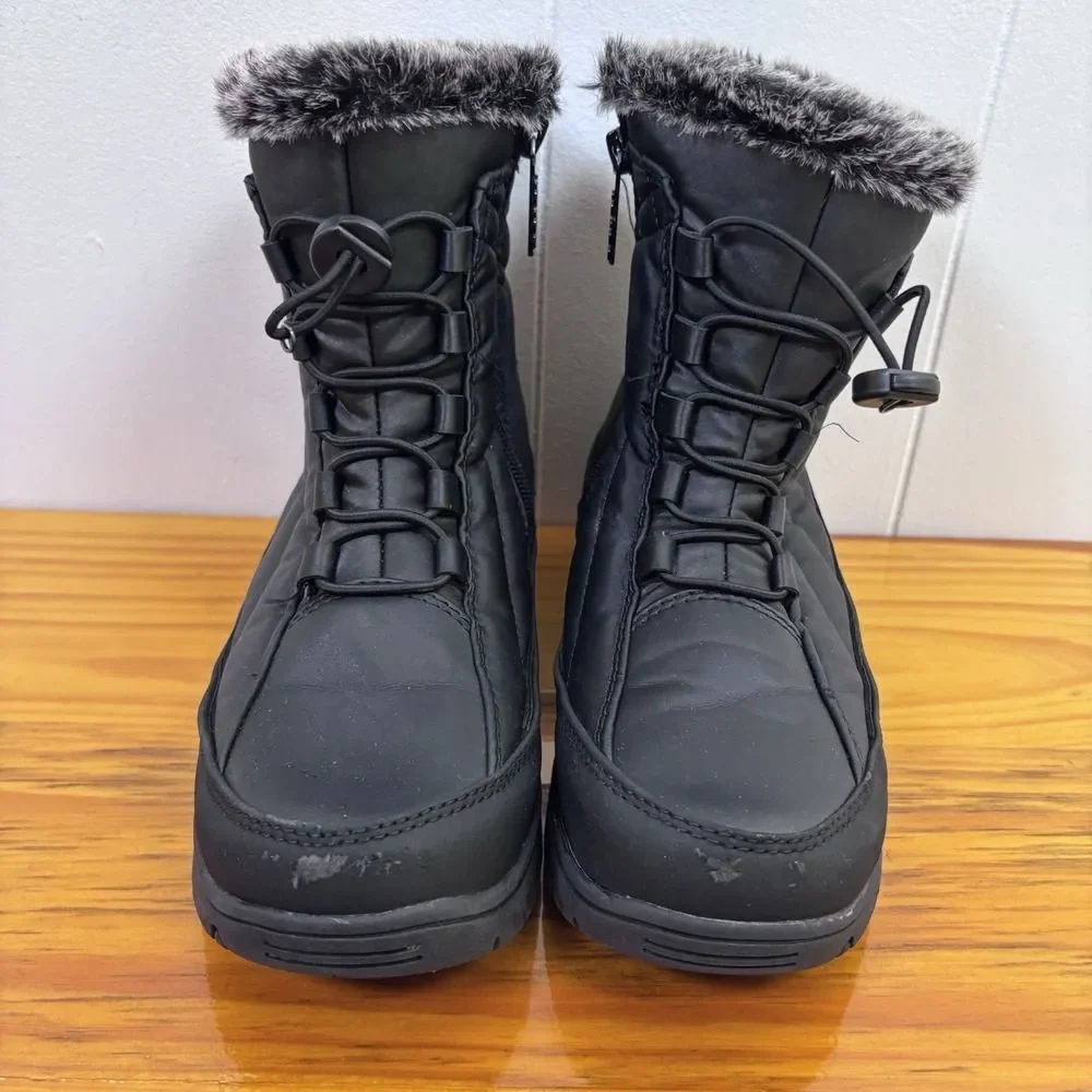 Totes‎ Eve Fur Lined Women's 6M Snow Boots Waterproof All Weather Winter Black